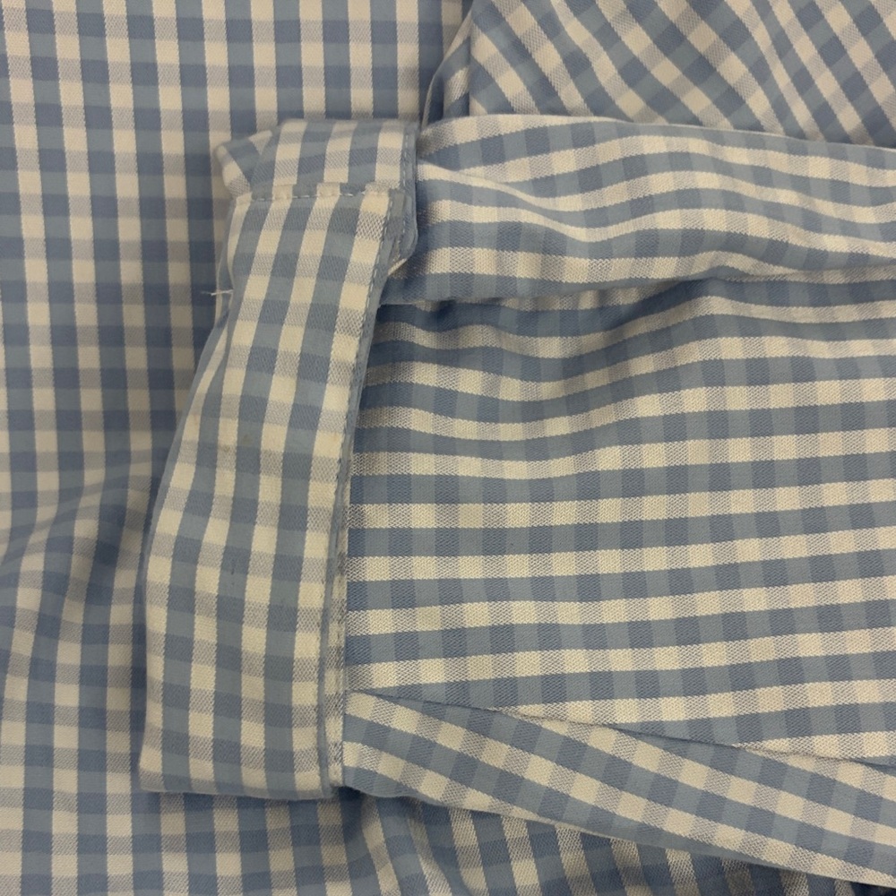 Chico's Light Blue Gingham Utility Jacket Size 2 - Picture 5 of 13